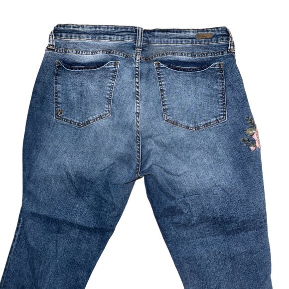 Kut from the Kloth Womens Plus Size 16W 26 Ankle Skinny Distressed Floral - Picture 6 of 8